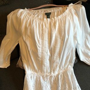 White peasant style blouse